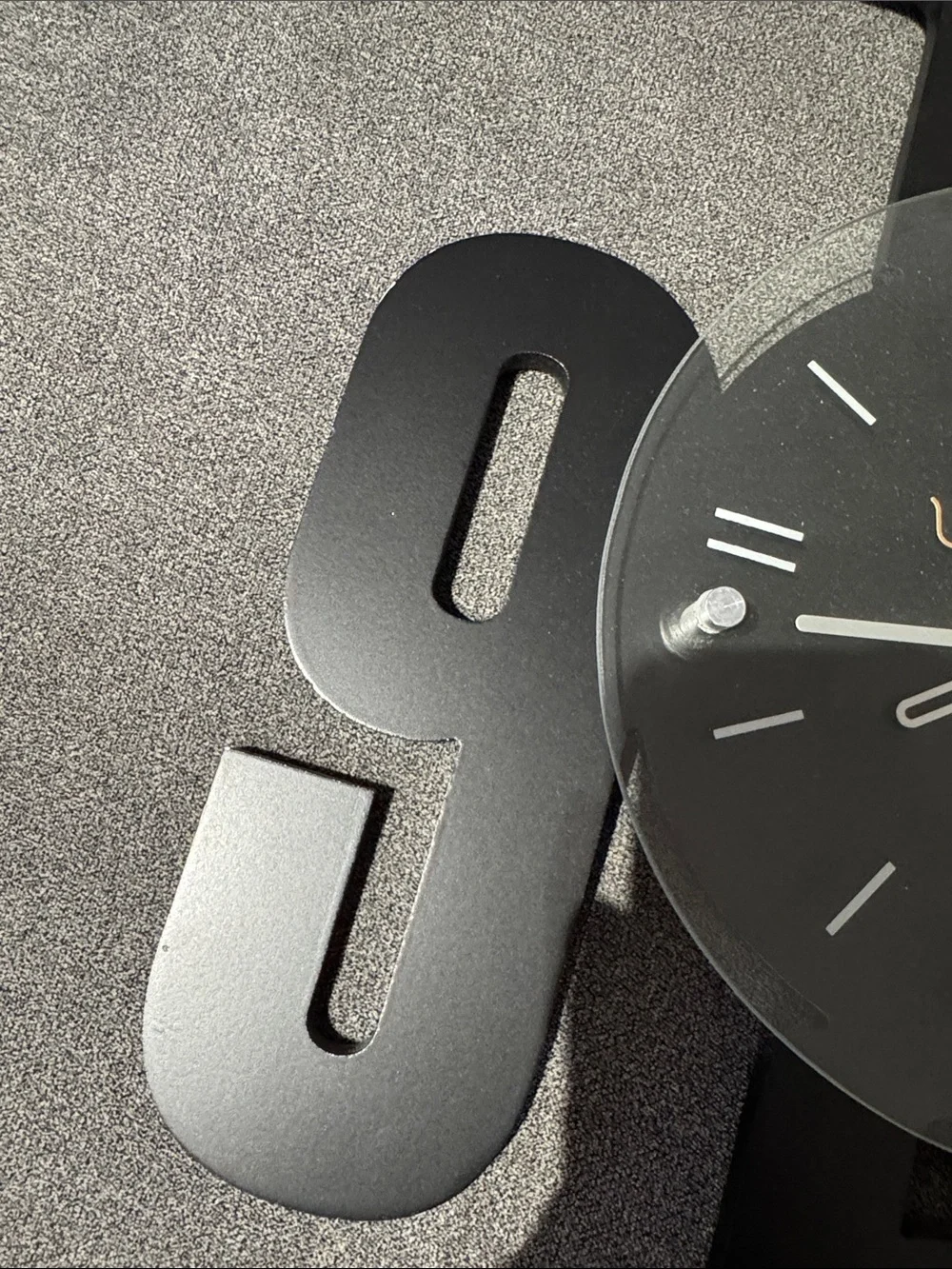 Modern Black Numbered Wall Clock